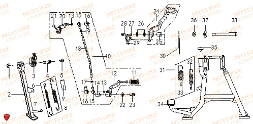 Bequilles Selecteur VOGE Pieces VOGE 500 DS EURO 5