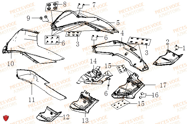 Carenage Reservoir 1 VOGE Pieces VOGE 500 DS EURO 5