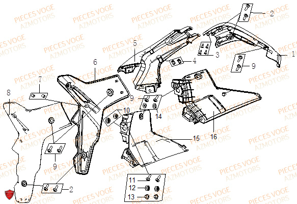 Carenage Reservoir 2 VOGE Pieces VOGE 500 DS EURO 5