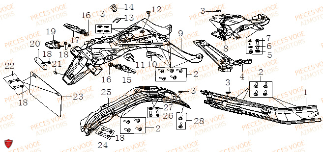 Garde Boue Arriere VOGE Pieces VOGE 500 DS EURO 5