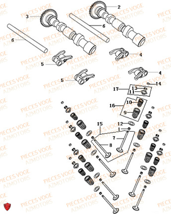 Arbre A Cames Soupapes VOGE Pieces VOGE 500 R Euro 5