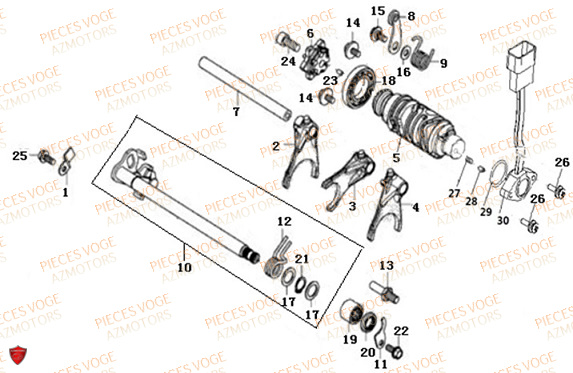 BARILLET DE SELECTION VOGE VOGE 500 R Euro5