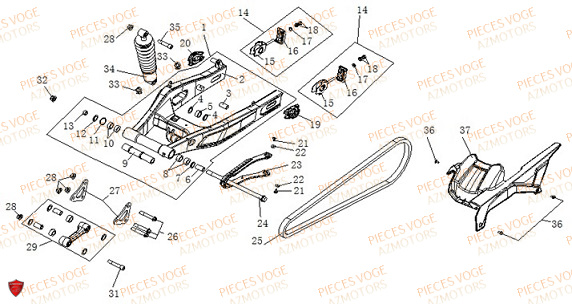 BRAS OSCILLANT VOGE VOGE 500 R Euro5