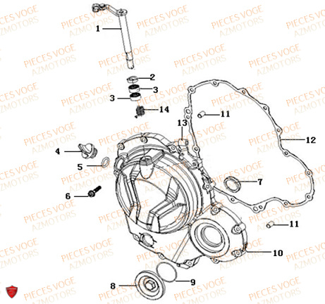 COUVRE CARTER DROIT VOGE VOGE 500 R Euro5