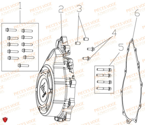 COUVRE CARTER GAUCHE VOGE VOGE 500 R Euro5