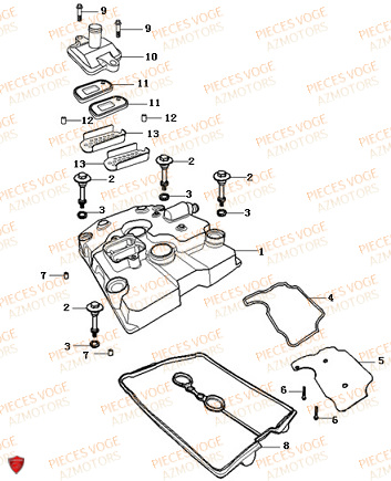 COUVRE CULASSE VOGE VOGE 500 R Euro5