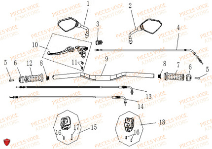 GUIDON VOGE VOGE 500 R Euro5