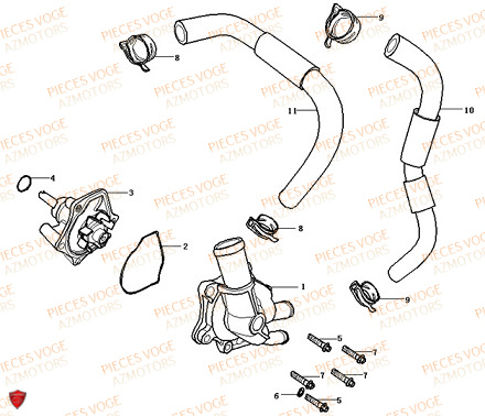 Pompe A Eau VOGE Pieces VOGE 500 R Euro 5