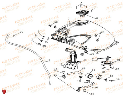 RESERVOIR CARBURANT VOGE VOGE 500 R Euro5