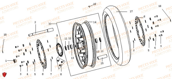 ROUE AVANT VOGE VOGE 500 R Euro5