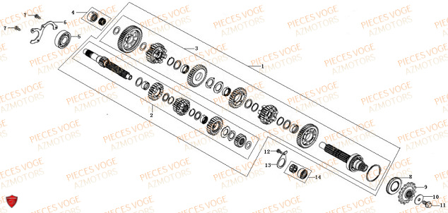 Transmission VOGE Pieces VOGE 500 R Euro 5