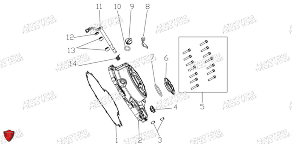 Couvre Carter Droit VOGE Pieces VOGE 525 ACX E5