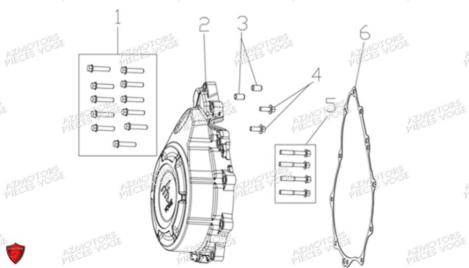 COUVRE CARTER GAUCHE VOGE VOGE 525 ACX E5