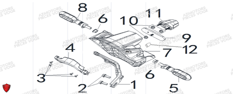 Garde Boue Arriere VOGE Pieces VOGE 525 ACX E5