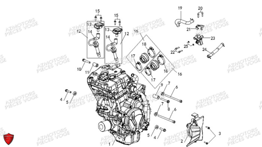 Moteur VOGE Pieces VOGE 525 ACX E5