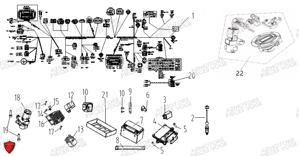 PARTIE ELECTRIQUE VOGE VOGE 525 ACX E5