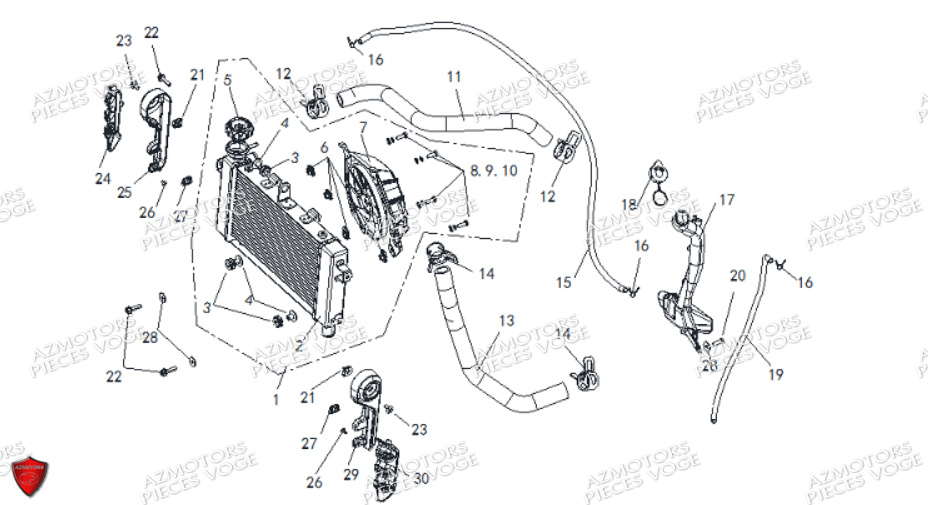 Refroidissement VOGE Pieces VOGE 525 ACX E5