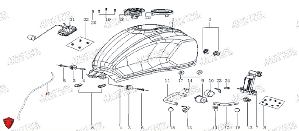 Reservoir Carburant VOGE Pieces VOGE 525 ACX E5