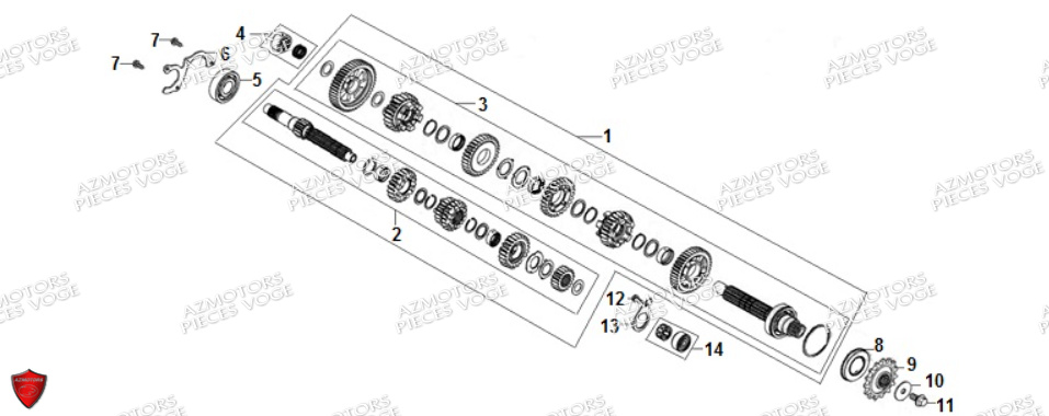 Transmission VOGE Pieces VOGE 525 ACX E5