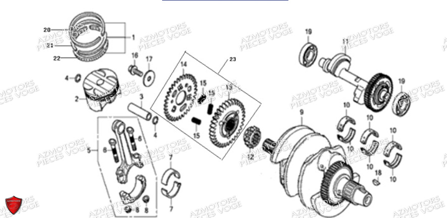 Vilebrequin Piston VOGE Pieces VOGE 525 ACX E5