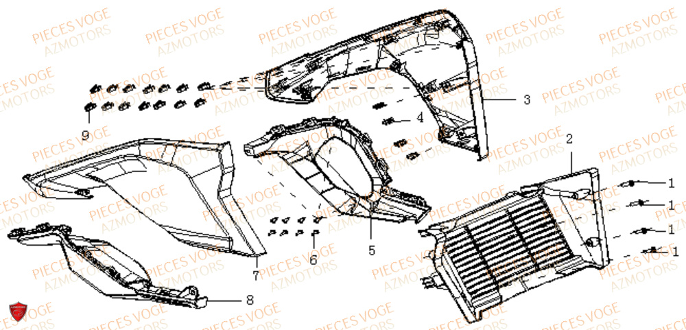 Aile Avant 2 VOGE Pieces VOGE 525 DSX 2023 Euro5