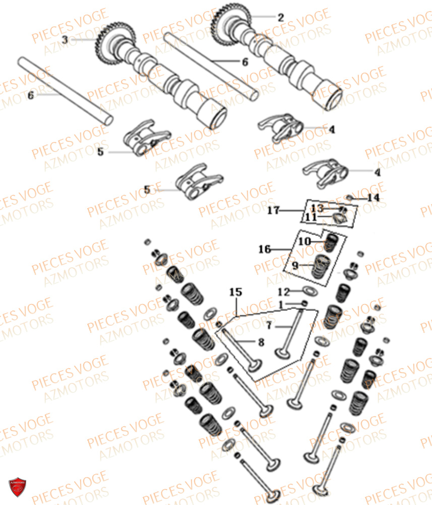 Arbre A Cames Et Soupapes VOGE Pieces VOGE 525 DSX 2023 Euro5