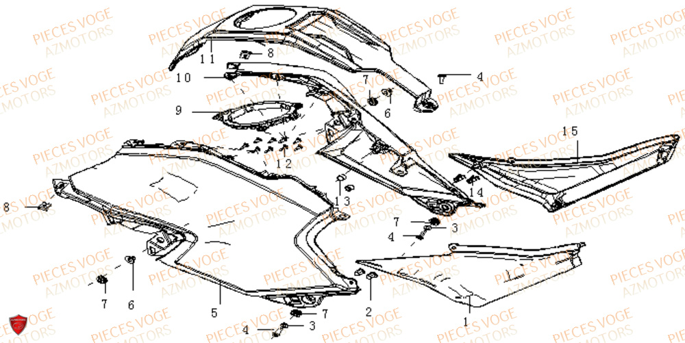 CARENAGE DE RESERVOIR VOGE VOGE 525 DSX E5