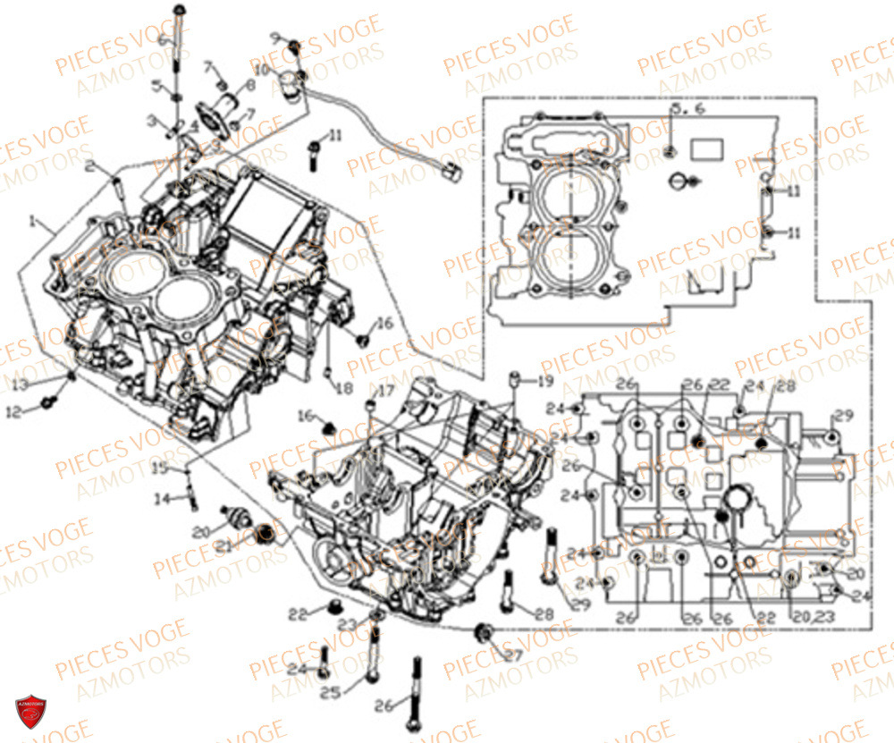 CARTERS MOTEUR VOGE VOGE 525 DSX E5