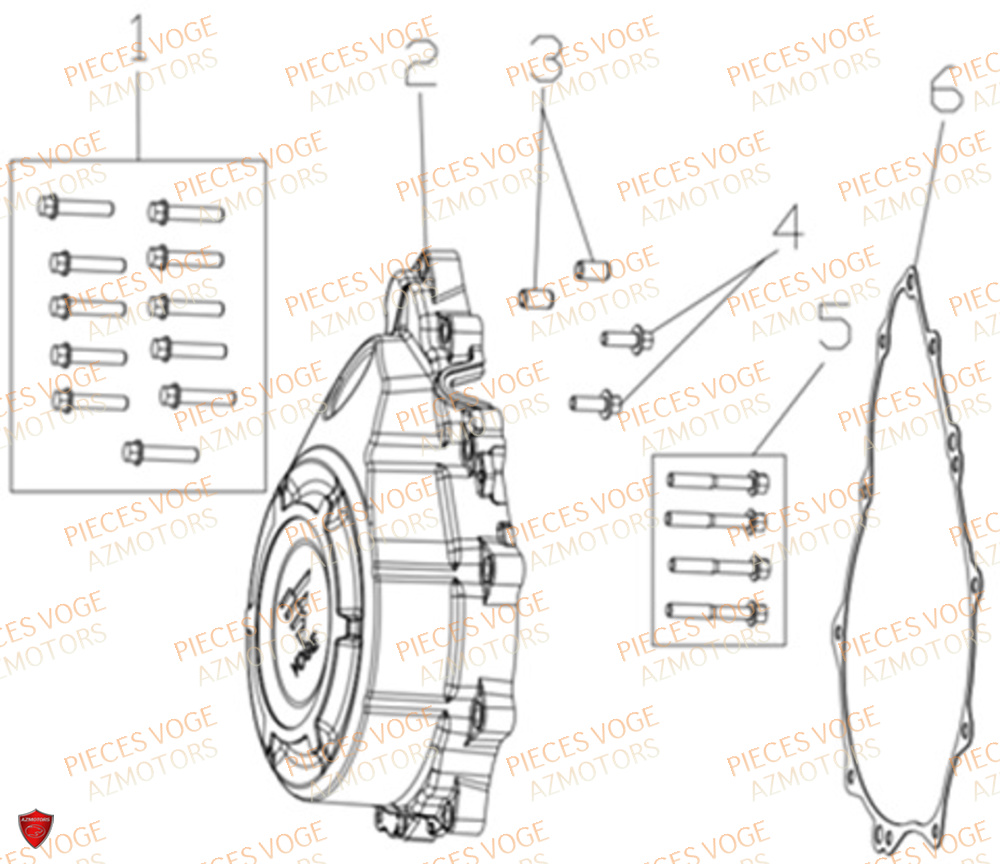 COUVRE CARTER GAUCHE VOGE VOGE 525 DSX E5