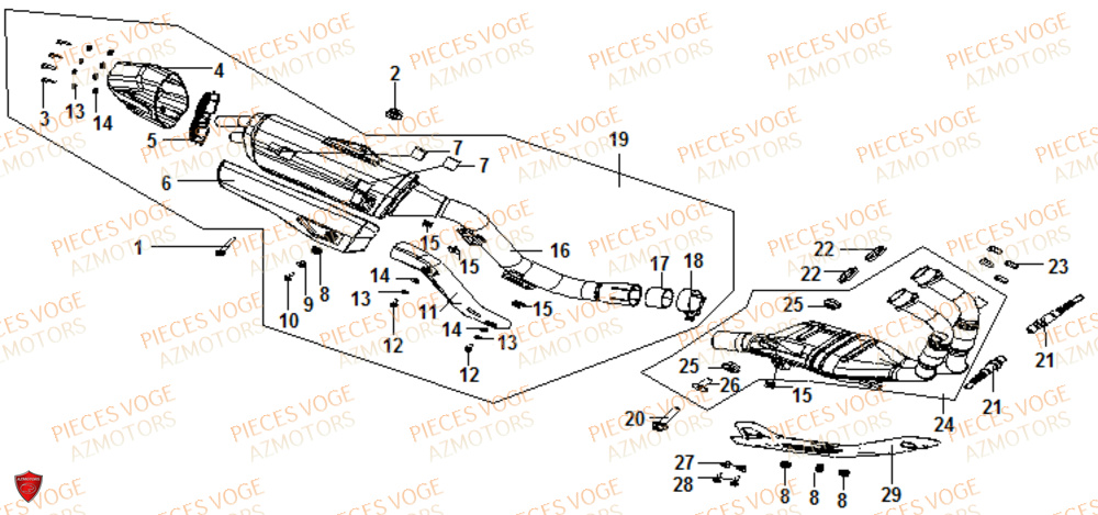 ECHAPPEMENT VOGE VOGE 525 DSX E5