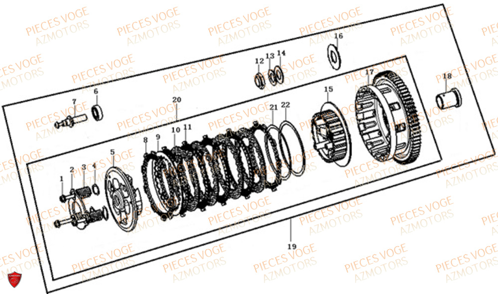 EMBRAYAGE VOGE VOGE 525 DSX E5