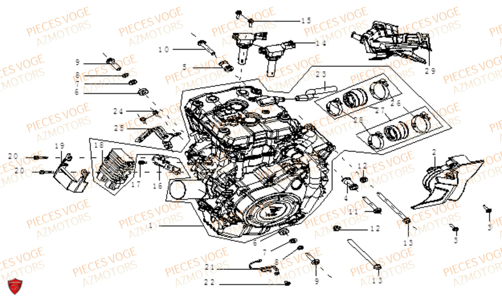 Moteur VOGE Pieces VOGE 525 DSX 2023 Euro5