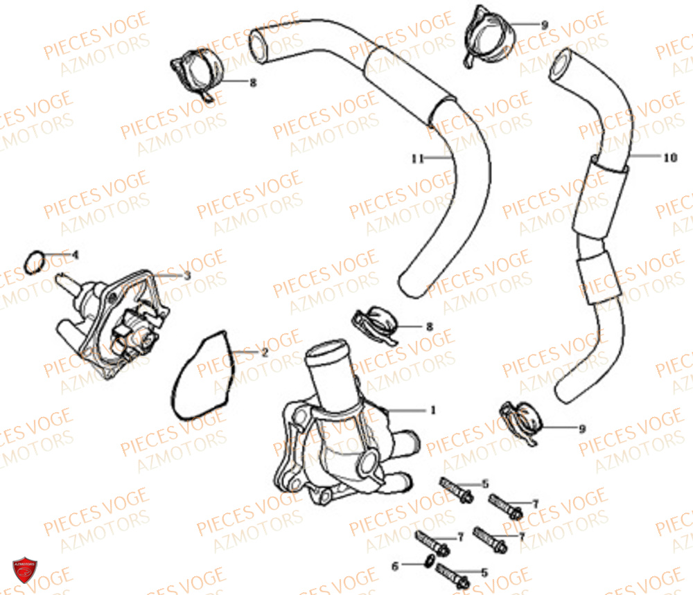 Pompe A Eau VOGE Pieces VOGE 525 DSX 2023 Euro5