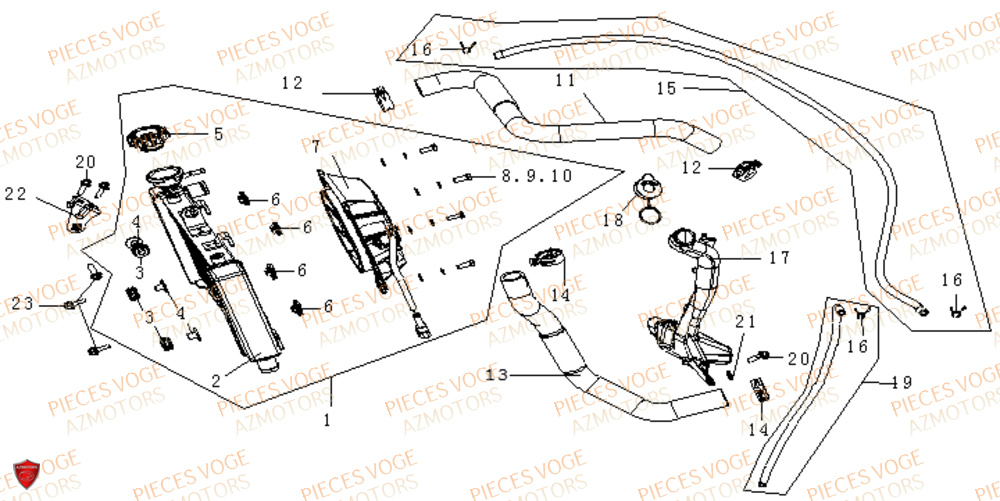 Refroidissement VOGE Pieces VOGE 525 DSX 2023 Euro5