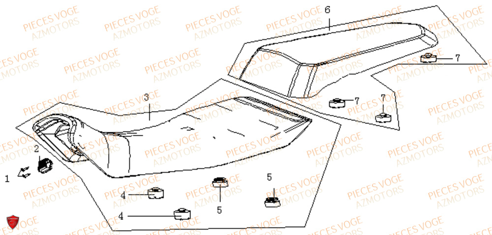 Selle VOGE Pieces VOGE 525 DSX 2023 Euro5