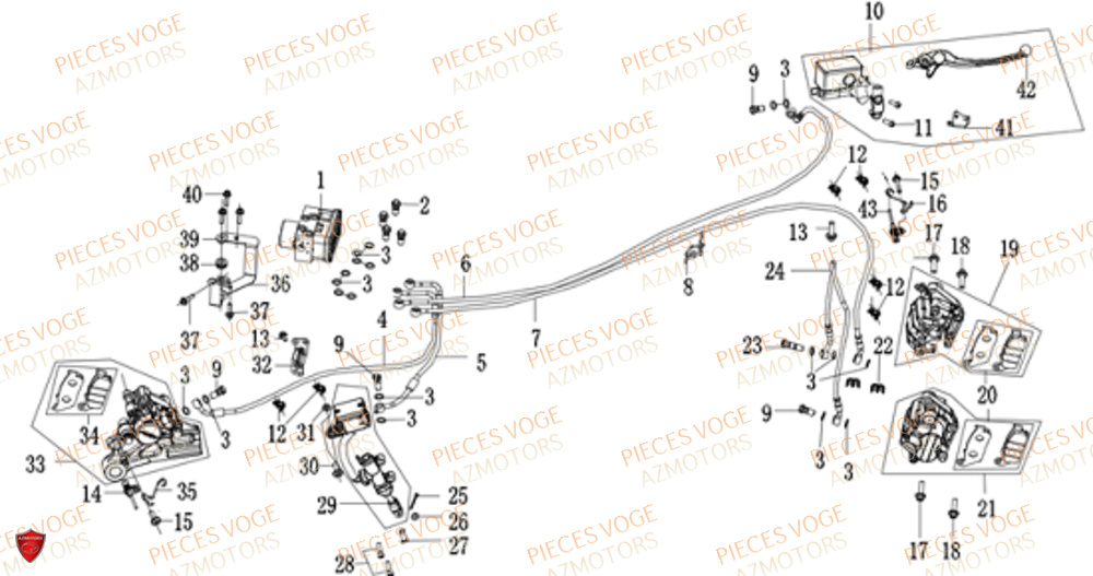 Systeme De Frein VOGE Pieces VOGE 525 DSX 2023 Euro5