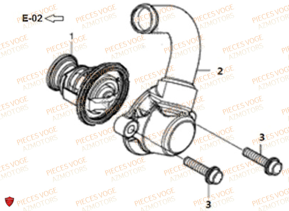 Thermostat VOGE Pieces VOGE 525 DSX 2023 Euro5