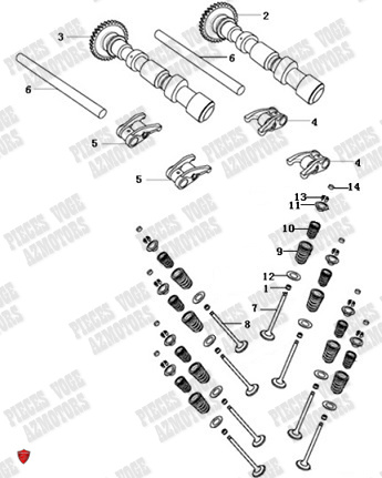 Arbre A Cames Et Soupapes VOGE Pieces VOGE 525R EURO 5