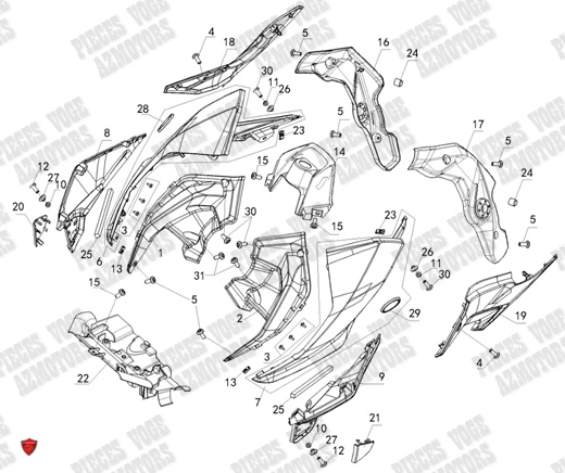 Carenages Avant VOGE Pieces VOGE 525R EURO 5