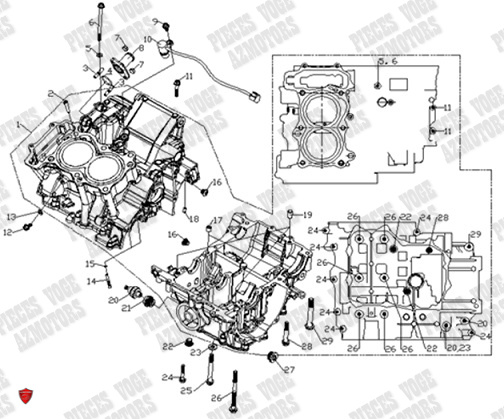 Carters Moteur VOGE Pieces VOGE 525R EURO 5