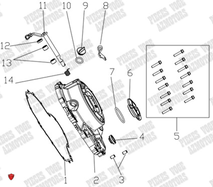 Couvre Carter Droit VOGE Pieces VOGE 525R EURO 5