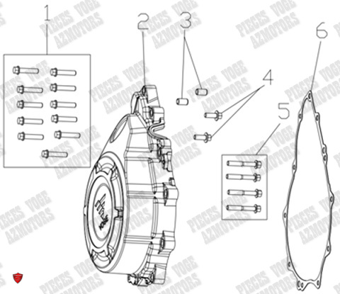 COUVRE CARTER GAUCHE VOGE VOGE 525 R E5