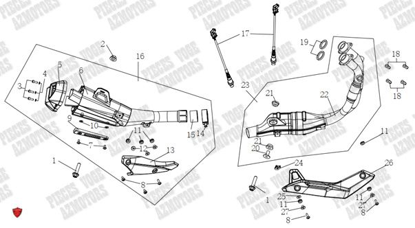 Echappement VOGE Pieces VOGE 525R EURO 5