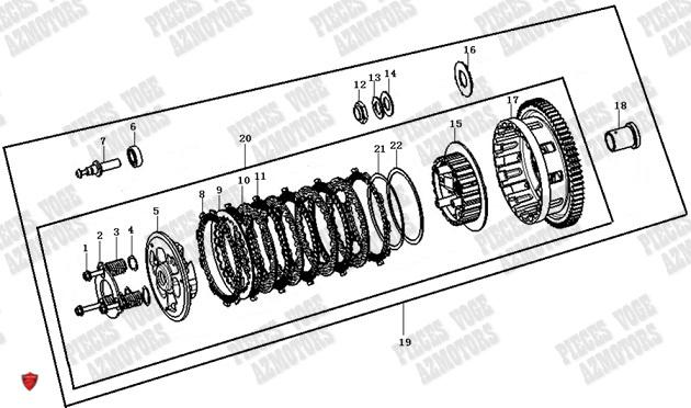 Embrayage VOGE Pieces VOGE 525R EURO 5