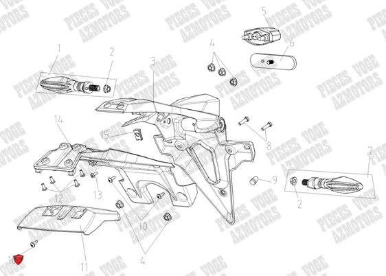 Garde Boue Arriere VOGE Pieces VOGE 525R EURO 5