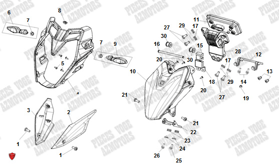 Optique Avant VOGE Pieces VOGE 525R EURO 5