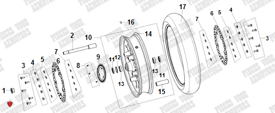 Roue Avant VOGE Pieces VOGE 525R EURO 5