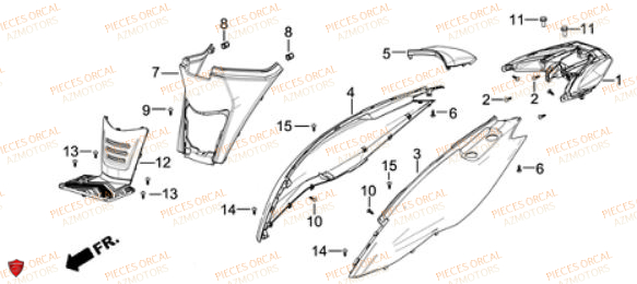 Carenage Arriere ORCAL Pièces ORCAL VOREI 125 Euro5 (2023)