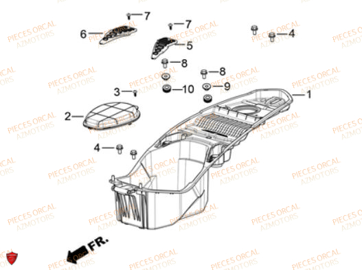 COFFRE DE SELLE ORCAL VOREI 125