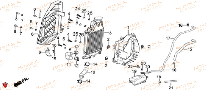 REFROIDISSEMENT ORCAL VOREI 125